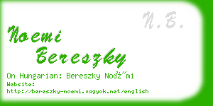 noemi bereszky business card